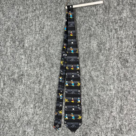 Disney Tie Mens 54" 3.75" Mickey Unlimited Donald Goofy Pluto Korea Polyester‎ - Picture 3 of 9